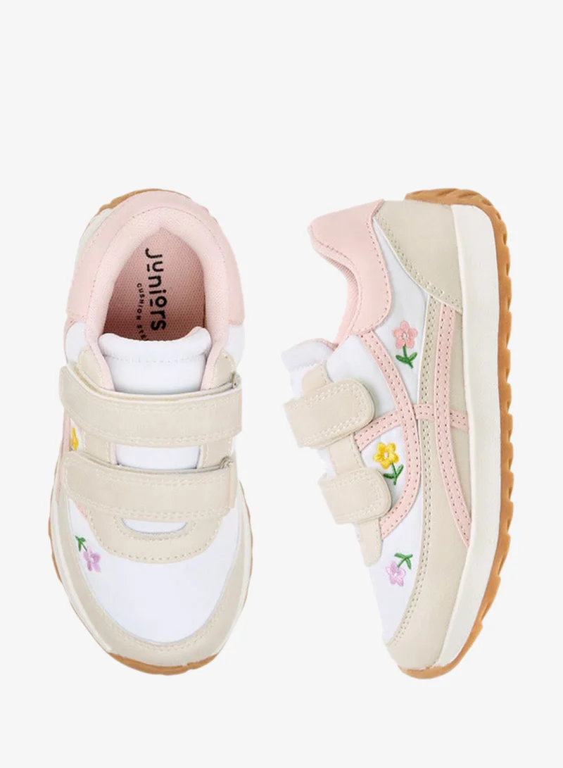 جونيورز حذاء رياضي مطرز بالزهور للبنات